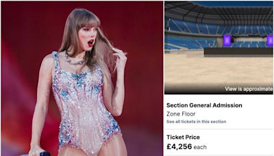 Taylor Swift fans face being ripped off as tour tickets listed on resale website for £4,256