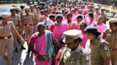 Women Health Volunteers protest demanding better pay