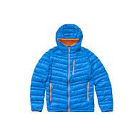 A quilted coat filled with down or synthetic fibers for warmth Often has a hood and is popular for its lightweight yet insulating properties