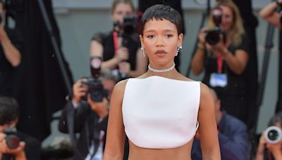 Taylor Russell Has a Minimalist Moment in a Backless Alaïa Set