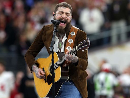 Post Malone Delivers Soulful Rendition of 'America the Beautiful' at 2024 Super Bowl