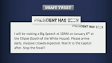 Jan. 6 committee obtains draft of tweet indicating Trump planned to tell followers to march to Capitol