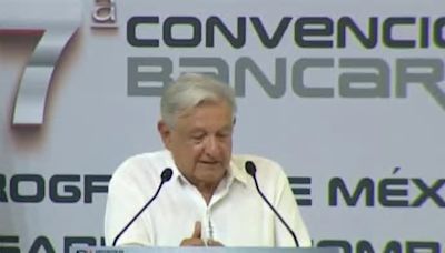 El presidente Andrés Manuel López Obrador cierra la Convención Bancaria número 87