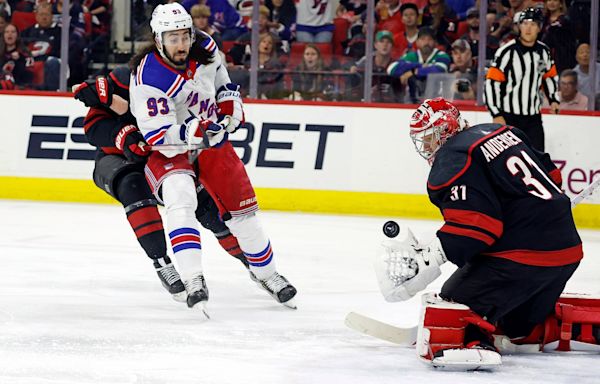Skjei ends Carolina’s power-play woes, helps Hurricanes beat Rangers 4-3 to extend 2nd-round series