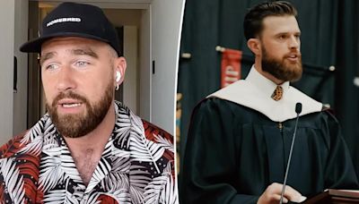 Travis Kelce finally reacts to teammate Harrison Butker’s homemaker speech