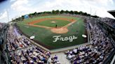 How big was the record crowd for TCU-Indiana State at Lupton Stadium?