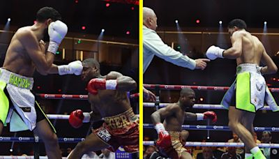 Hamzah Sheeraz scores stoppage of Ammo Williams to give Frank Warren huge lead