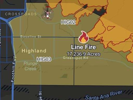 California map shows line fire as Newsom declares state of emergency