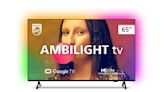 Entre no clima: TV Ambilight com tela de 65” polegadas e resolução 4K