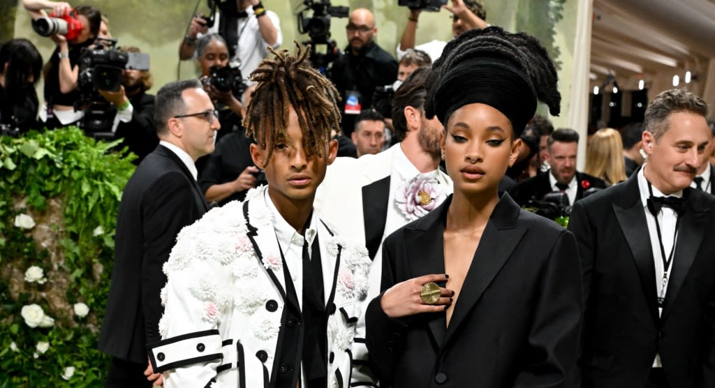 Jaden and Willow Smith Coordinate in Sharp Tailoring for the Met Gala 2024 Red Carpet