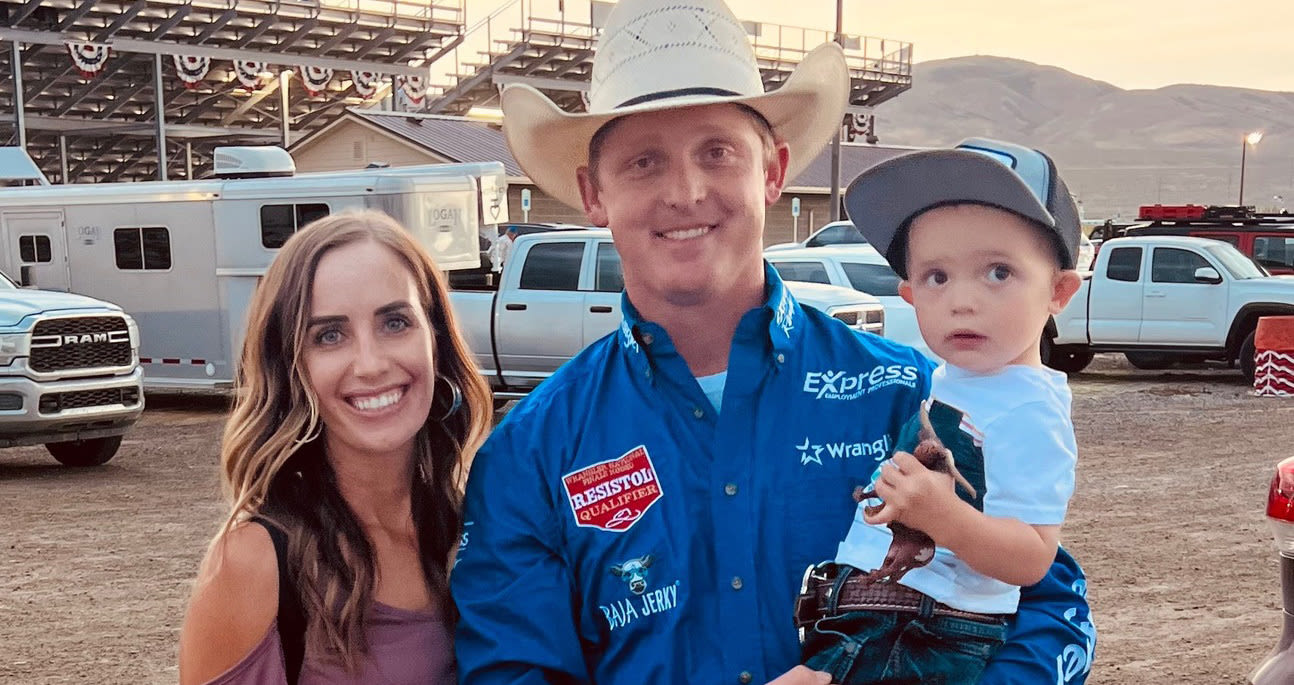 Rodeo star Spencer Wright's 3-year-old son, Levi, has died following toy tractor accident