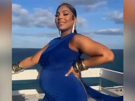 Ashanti shows off pregnancy bump with sweet video message to Nelly