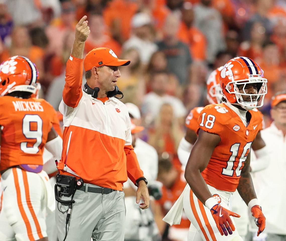 Clemson star Peter Woods injured on controversial play. Dabo Swinney reacts