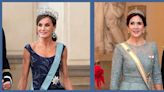 Queen Letizia and Crown Princess Mary Wore Two Very Different Tiaras for a State Banquet in Denmark