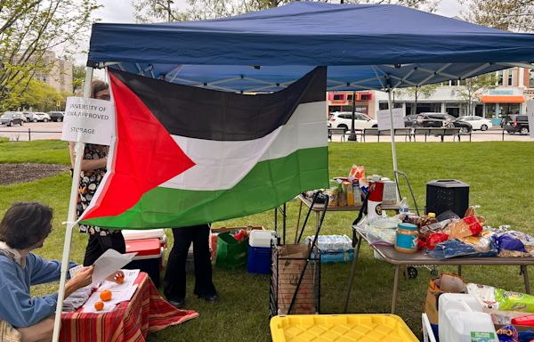 Iowa City student group continues weekend peaceful Israel-Hamas war protest on campus