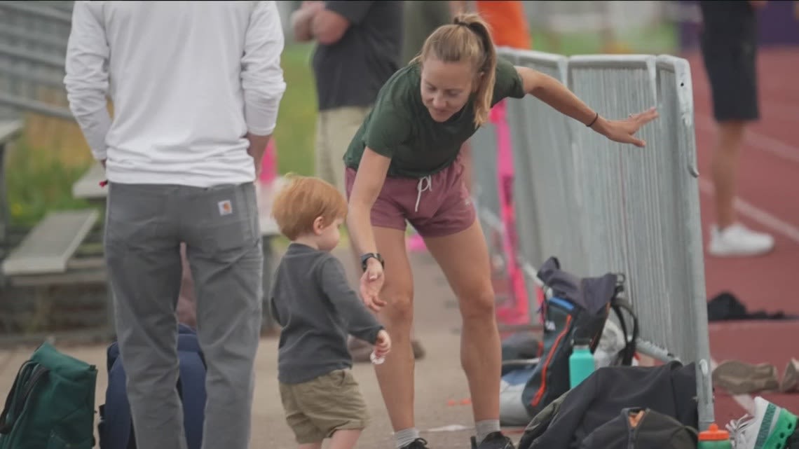 'There's mom strength': Former Boise State All-American chases Olympic dream at track trials alongside son