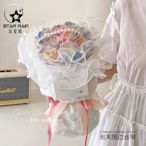 現貨熱銷-創意泡芙花藝絲帶圍邊鮮花花束裝飾材料禮品包裝蝴蝶結~特價~特價