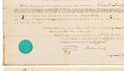 Lincoln-signed statehood document sold at auction to WV buyer