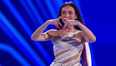 Israeli Eurovision contender practises song as team boos and shouts pro-Palestinian chants