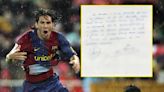 Napkin that helped Messi sign for Barcelona sells for £762,000 at auction
