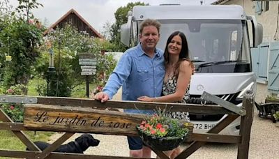 James Martin spotted with rarely seen girlfriend Kim on holiday at B&B in France