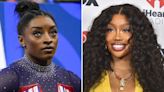 SZA shows off gymnastics skills in handstand contest with Simone Biles