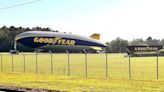 Why was the Goodyear Blimp in the Fayetteville skies this Labor Day weekend?