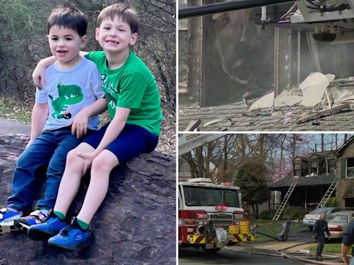 ‘Hero’ boy, 6, found trying to shield 3-year-old brother from house fire that killed them both