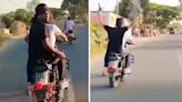 UP: Pillion Rider Takes Out Guns & Fires Shot In Air In Broad Daylight On Busy Road In Kanpur; Police Swing...