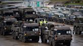 British Army troops and vehicles depart for largest Nato exercise in 40 years