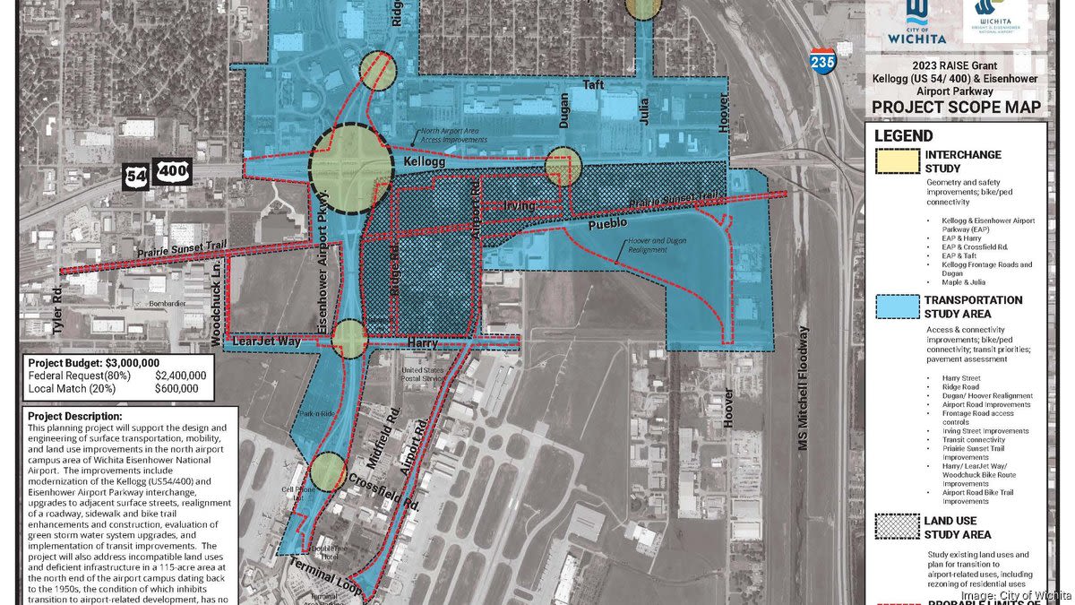 Eisenhower Airport access study to begin with $2.1M federal grant - Wichita Business Journal