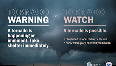 What to know about the difference between tornado watches and tornado warnings