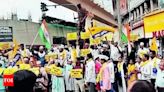 'NEET rigged': AAP protests in Jalandhar | Chandigarh News - Times of India