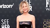 Meg Ryan Makes Rare Red Carpet Appearance in Strapless Gown and 'The Meg' Bob at 2024 Critics Choice Awards