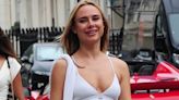 Kimberley Garner flaunts her incredible abs in a skimpy white co-ord