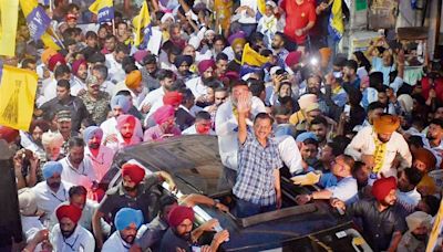This time we want all 13 seats: Kejriwal to voters in roadshow