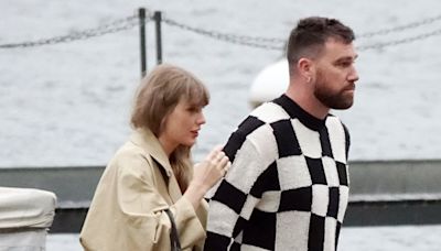 Taylor Swift and Travis Kelce pictured kissing on boat in Lake Como