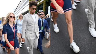 Patrick Mahomes and Brittany Mahomes Coordinate in White Sneakers Wimbledon 2024 Day 5