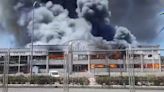 Watch: Fire engulfs warehouse near Ibiza airport
