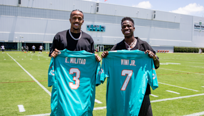 Dos grandes estrellas del Real Madrid visitan a los Dolphins y se arma la fiesta en Miami
