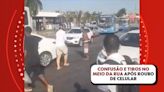 VÍDEO: Homem rouba celular, é cercado pela população e policial à paisana atira no meio da rua para evitar fuga no ES