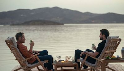 Jack Whitehall and David Duchovny enjoy cocktails in Greece in Malice first look