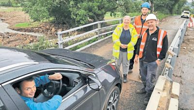 Flood-hit Dales bridge reopened for cut-off communities