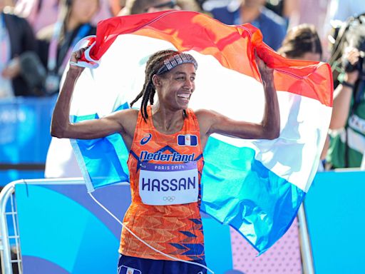 Sifan Hassan wins women's marathon gold, completes astounding Olympic treble