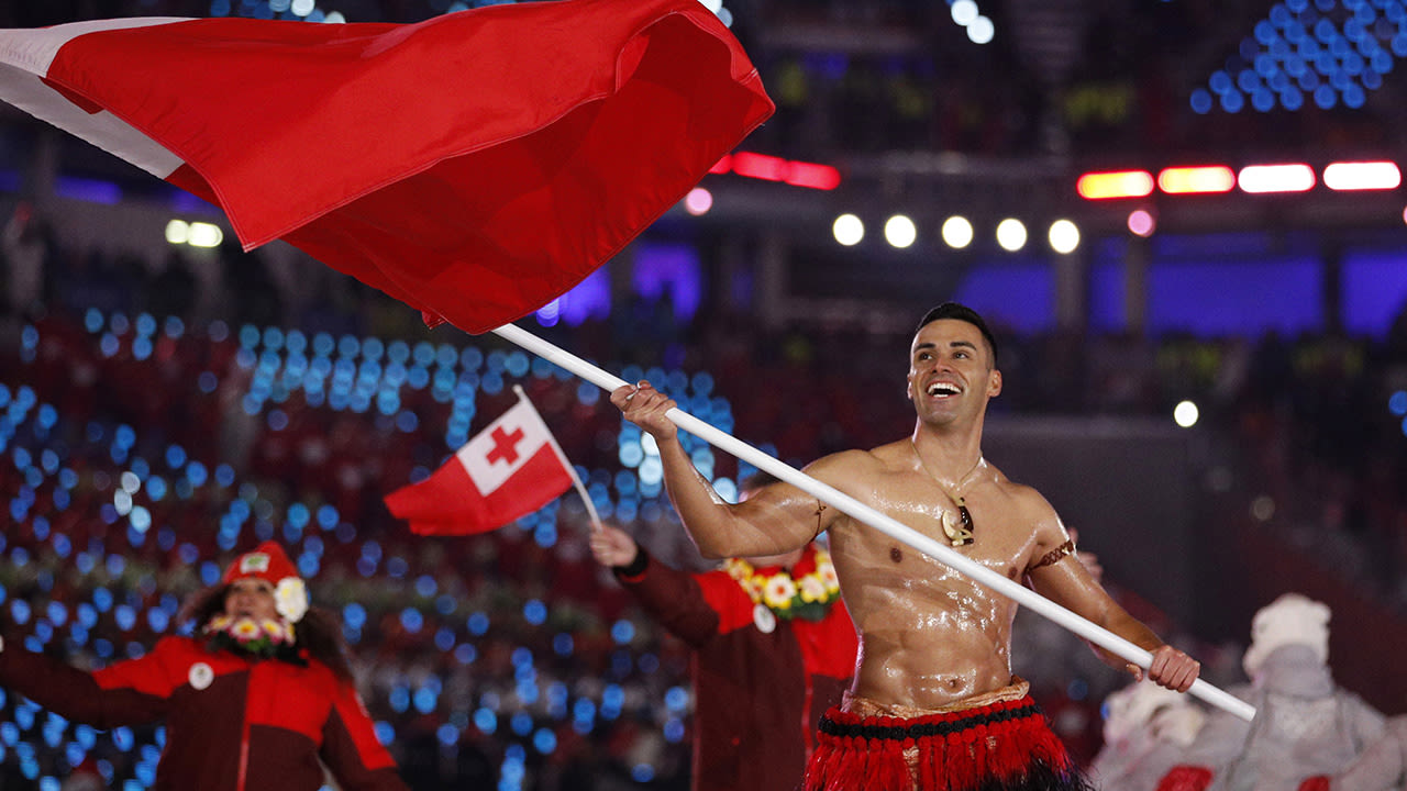 Tonga Olympic flag bearer Pita Taufatofua abandons shirtless look for Paris opening ceremony