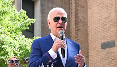 Biden plays it cool at Pennsylvania ice cream social after church