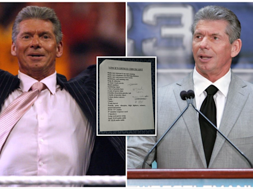 Image emerges of Vince McMahon's office checklist for WWE events back in 2007 - it's fascinating