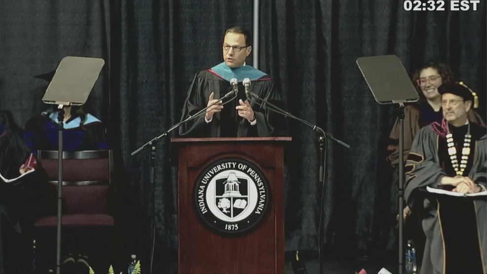 Governor Josh Shapiro delivers speech at IUP graduation