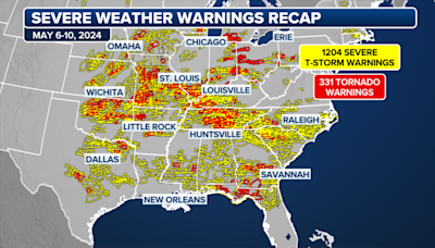 A look back: America endures 2 weeks under severe weather siege of over 600 Tornado Warnings