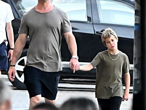 Elsa Pataky shows off her toned biceps as she licks an ice-cream